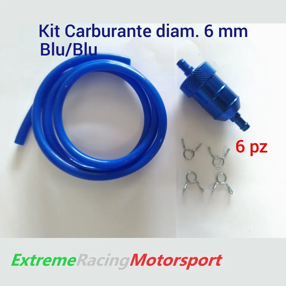 Xtreme Racing Kit Tubo Siliconico Carburante tubo benzina blu 5×7 mm 6 pezzi