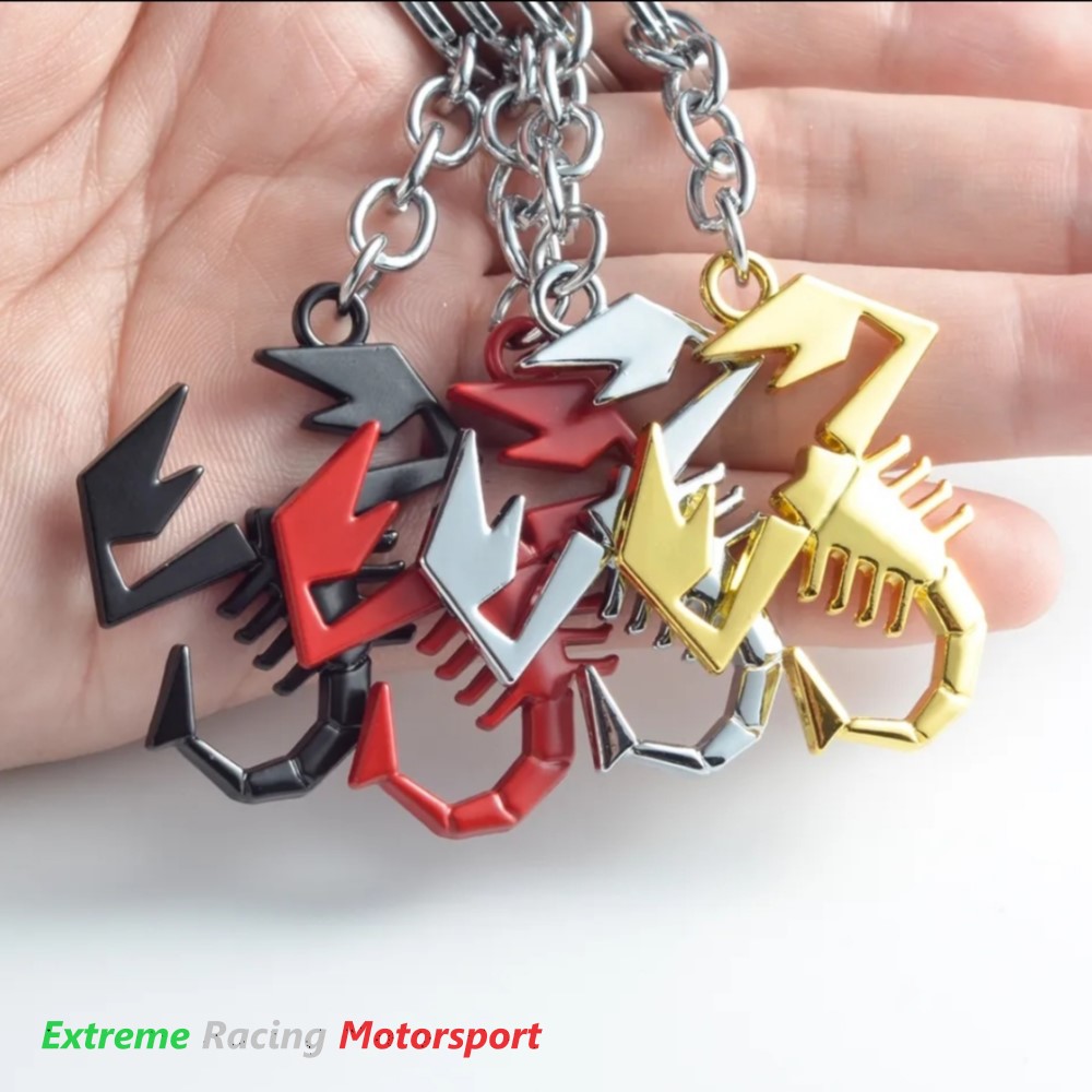 Xtreme Racing Scorpione Chrome portachiavi in metallo cromato