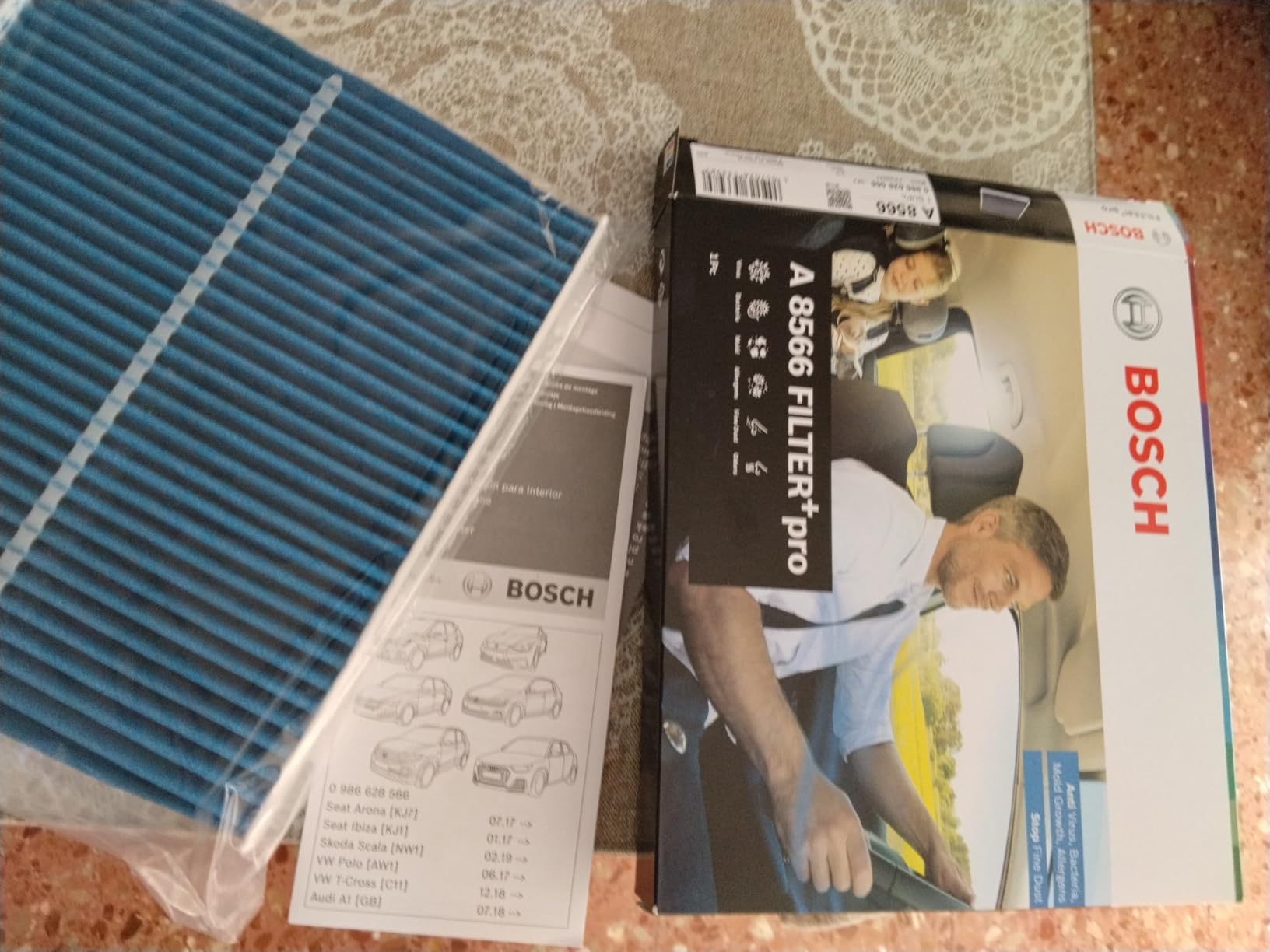 Bosch HCP Filtri 0986628566 filtro abitacolo antivirus antiallergico