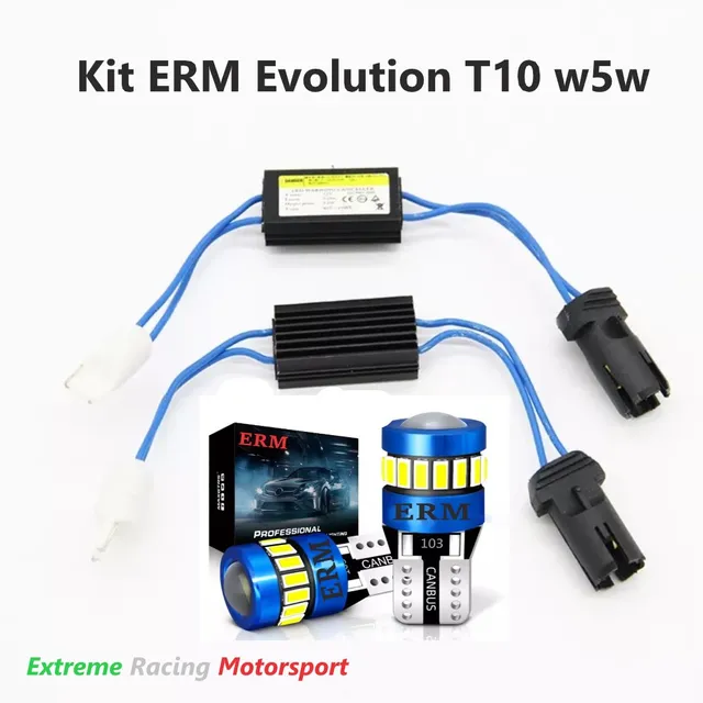 Xtreme Racing Lampadine LED T10 W5W 3030 con decoder, coppia UltraWhite