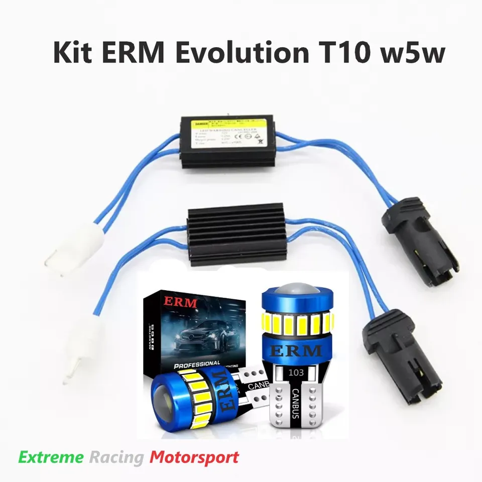 Xtreme Racing Lampadine LED T10 W5W 3030 con decoder, coppia UltraWhite