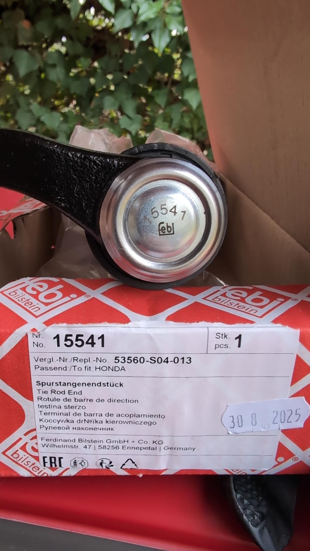 Bilstein Sterzo e sospensione 15541 testa barra d'accoppiamento anteriore sinistra in acciaio