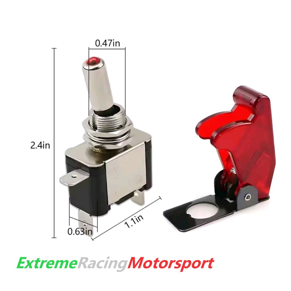 Xtreme Racing Accessori per Illuminazione LED Interruttore ON OFF rosso 12 V 20 A