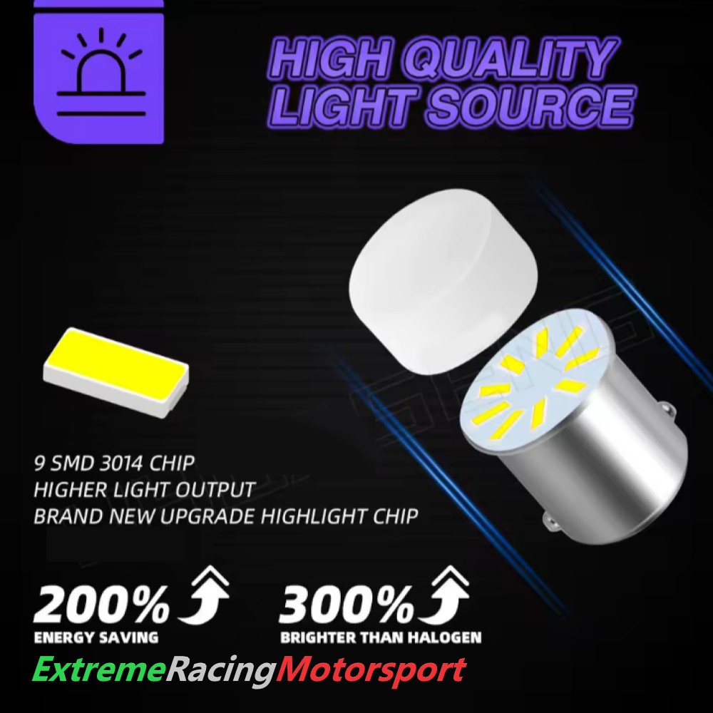 Xtreme Racing Lampadine LED BA15S R5W luci stop rosse 12 V coppia CANBUS