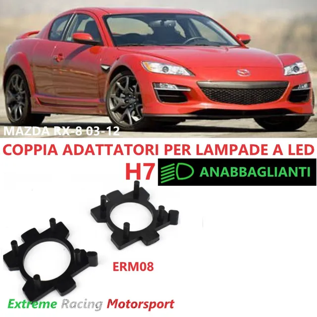 Xtreme Racing Accessori per Illuminazione LED ERM008 Mazda RX-8 03-12 adattatori H7