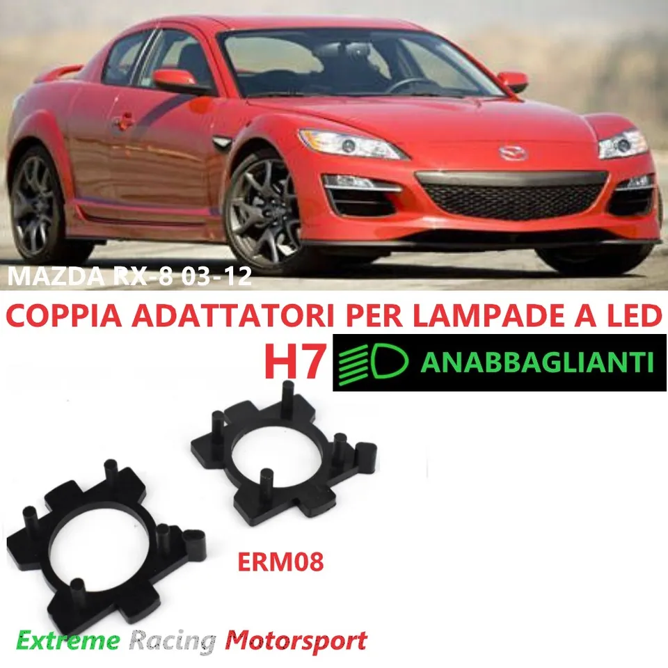 Xtreme Racing Accessori per Illuminazione LED ERM008 Mazda RX-8 03-12 adattatori H7