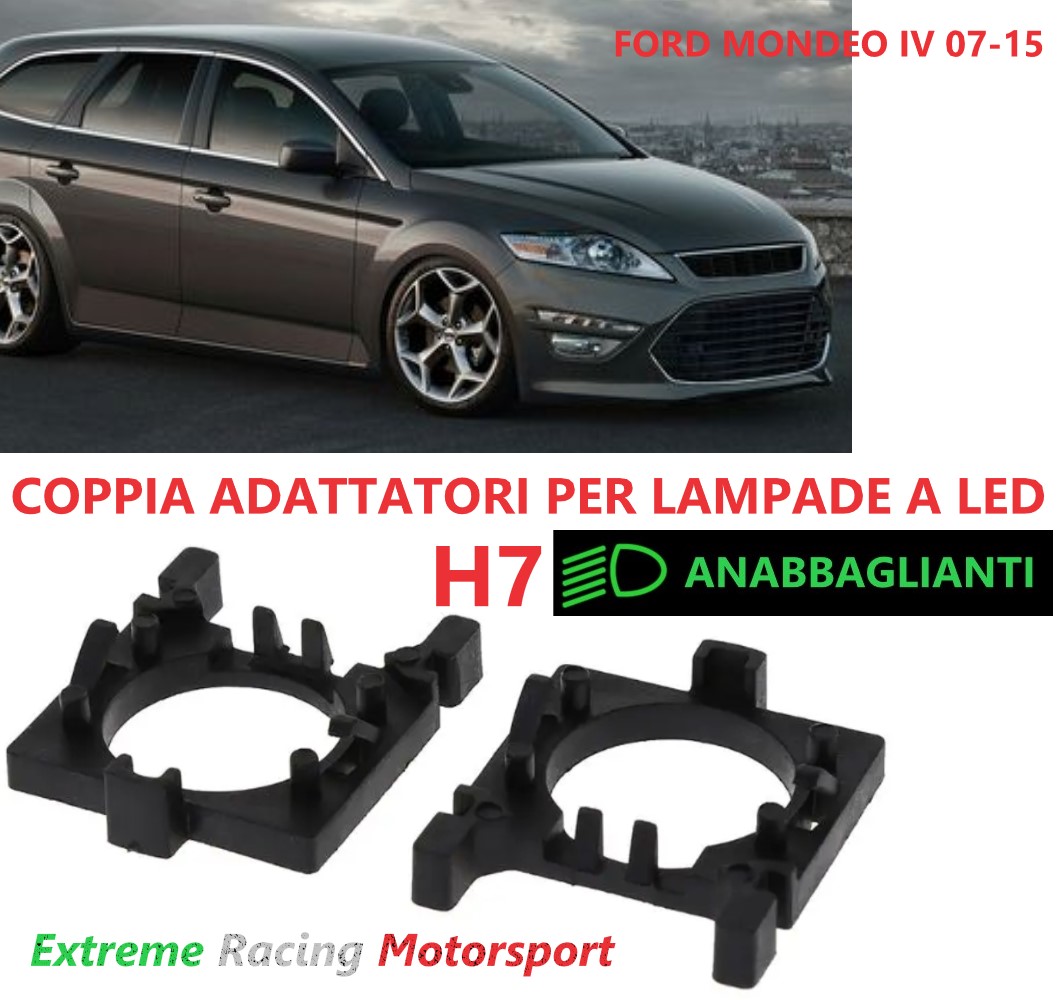 Xtreme Racing Accessori per Illuminazione LED ERM013 adattatori H7 Ford Mondeo IV