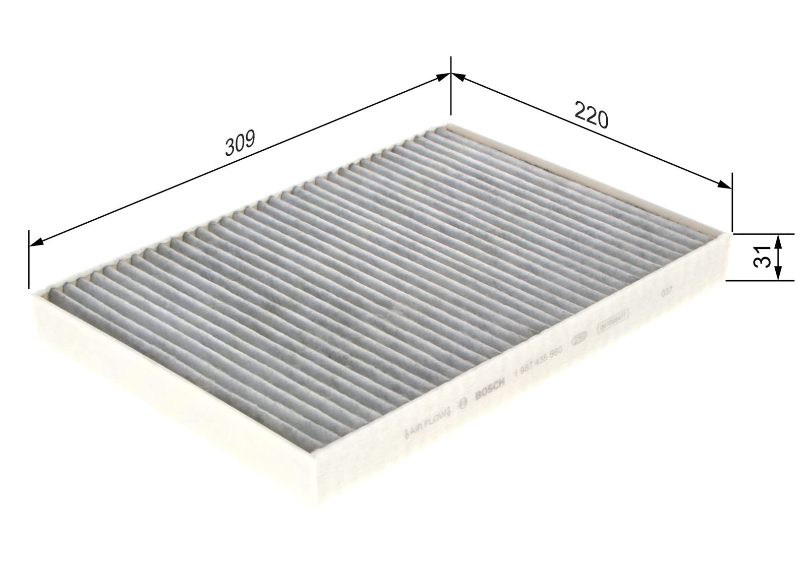 Bosch HCP Filtri 1987435560 filtro abitacolo carboni attivi antiodore