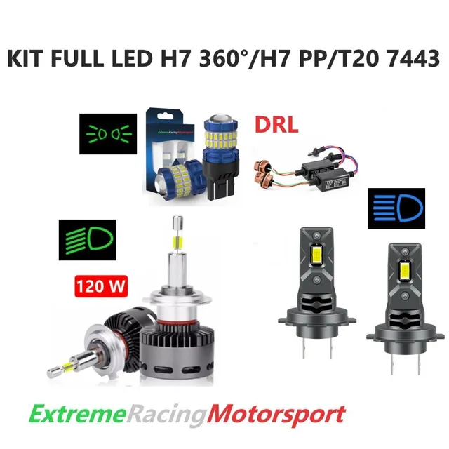 Xtreme Racing Kit Illuminazione LED T20 7443 21/5W H7 kit Full LED 6000K CANBUS
