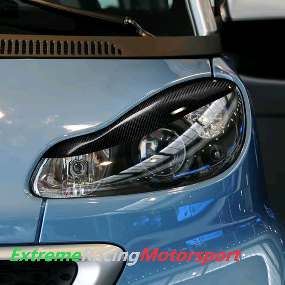 Xtreme Racing Decorazioni Auto e Adesivi Palpebre Fari Smart Fortwo 451 carbonio lucido