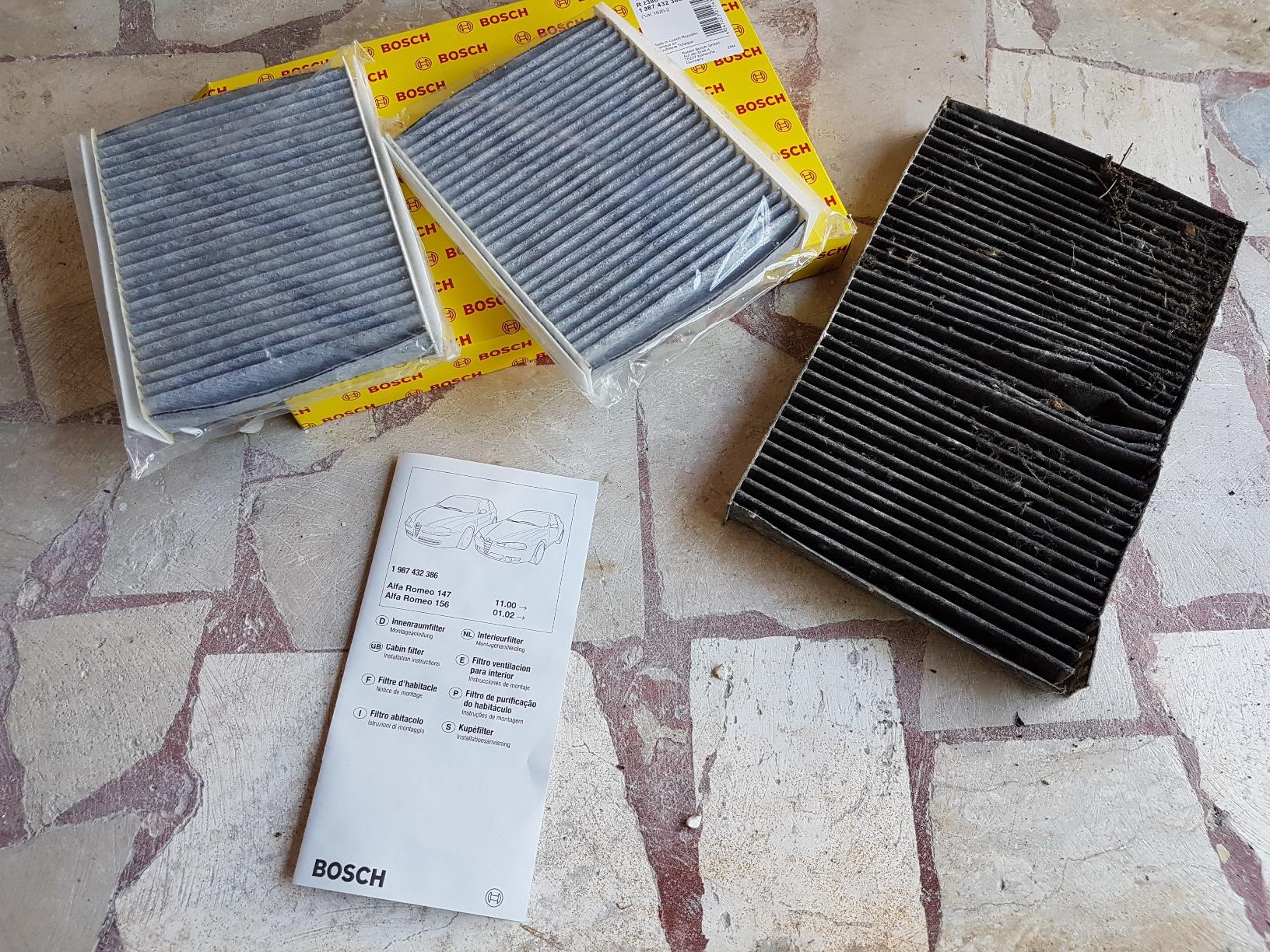 Bosch Filtri 1987432386 filtro abitacolo carboni attivi 2 pezzi