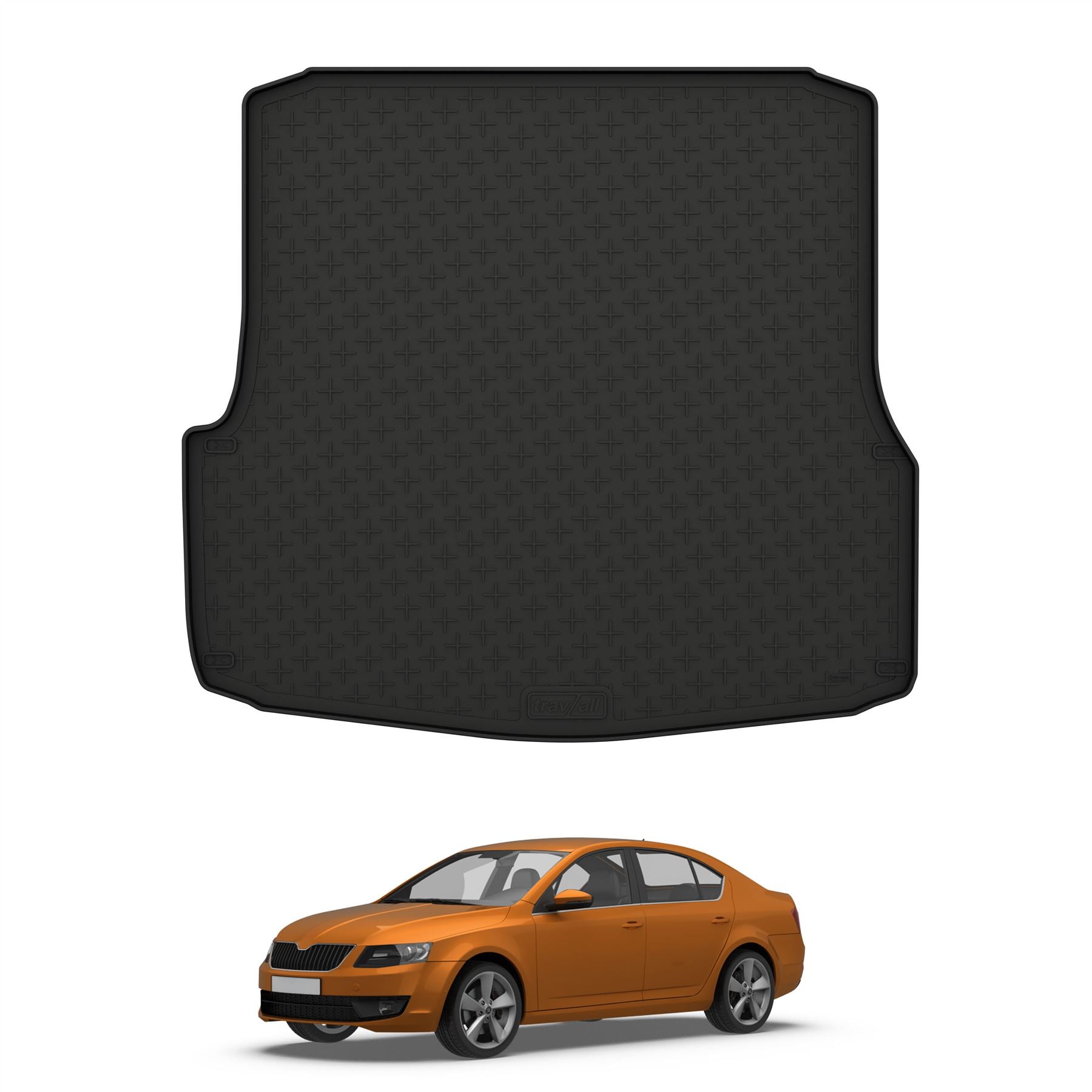 Travall Trunk Liners Skoda Octavia Rubber Boot Liner (2004-2013) tappetino impermeabile