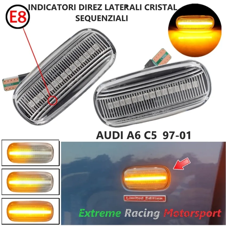Xtreme Racing Indicatori di Direzione LED IDSQ Audi A6 C5 97-01 indicatori dinamici coppia fumé