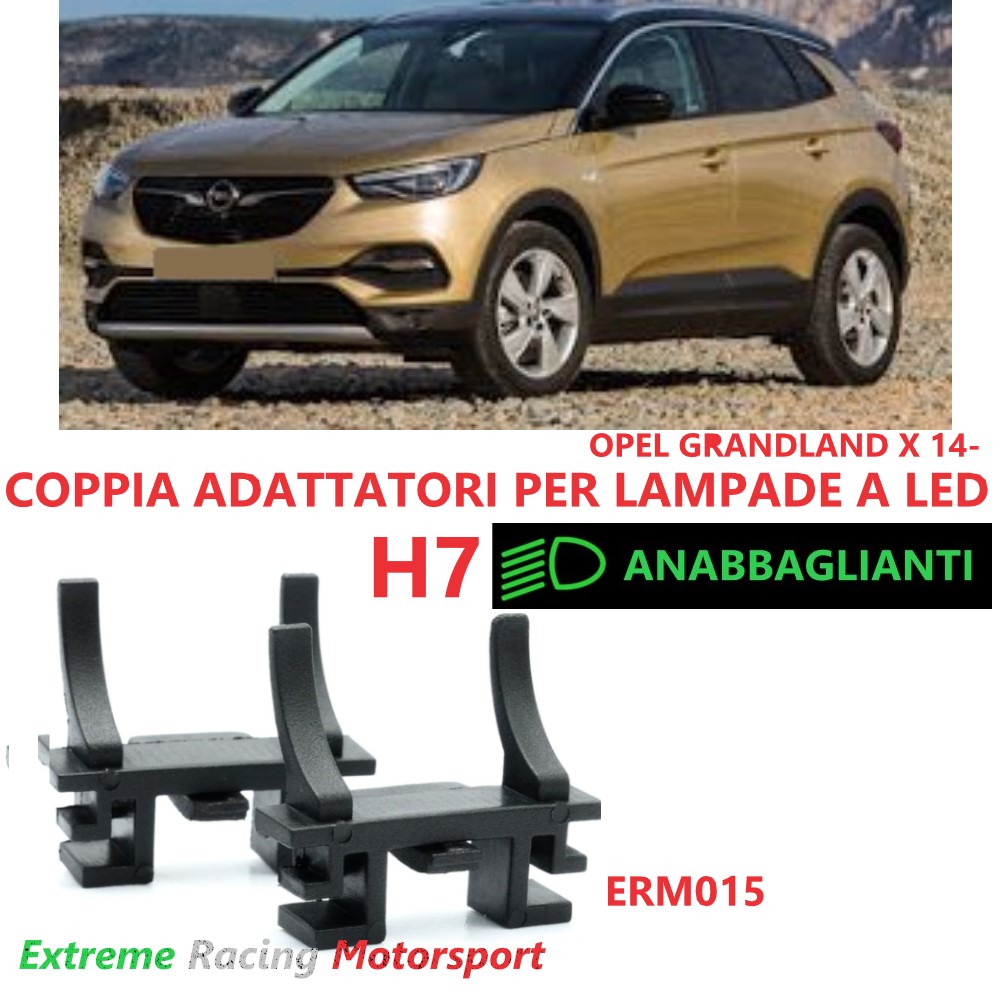 Xtreme Racing Accessori per Illuminazione LED Adattatori Portalampade a Led ERM015 Opel Grandland X 14- H7