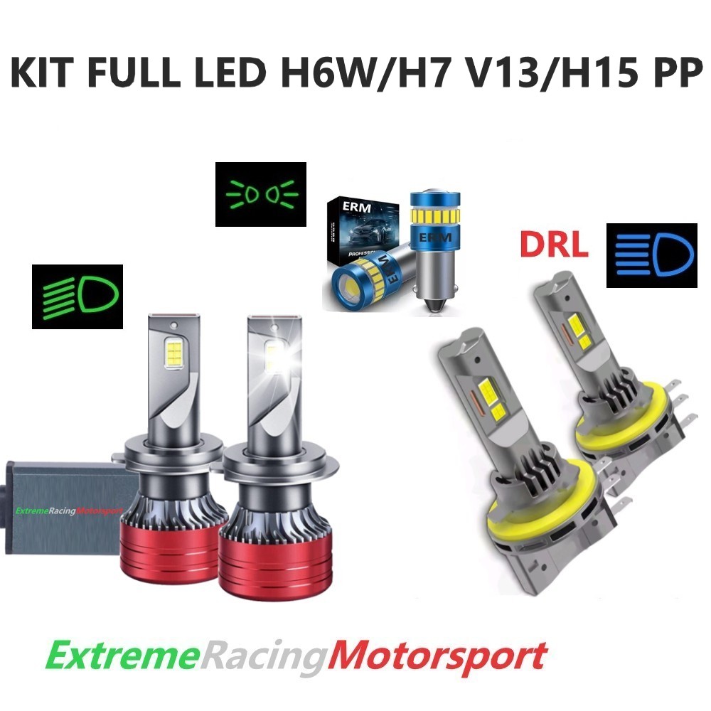 Xtreme Racing Kit Illuminazione LED Lampade FULL LED H6W/H7 V13/H15 PP 6000K
