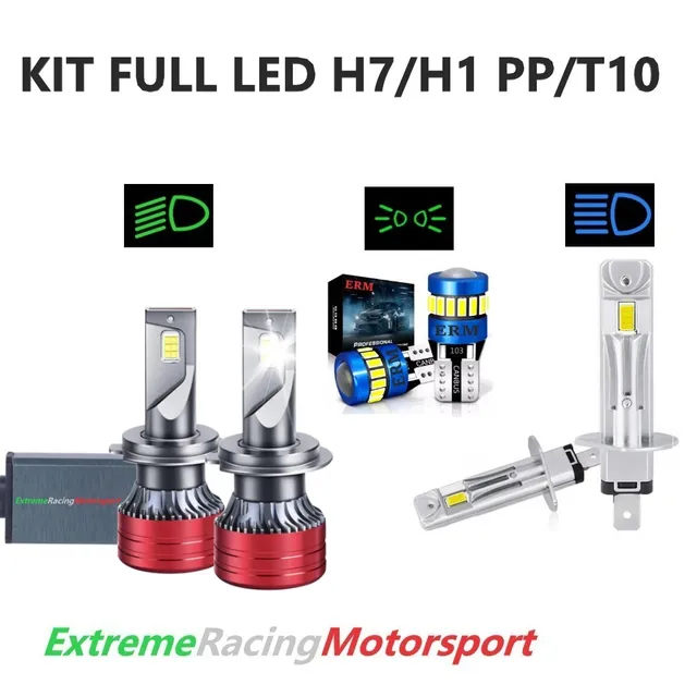 Xtreme Racing ERM/H7/H1 PP kit lampade Full LED T10 H7 H1 6000K CANBUS