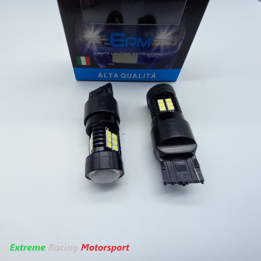 Xtreme Racing Lampadine LED ERM T20 7440 W21W 35 CPS LED bianco ghiaccio