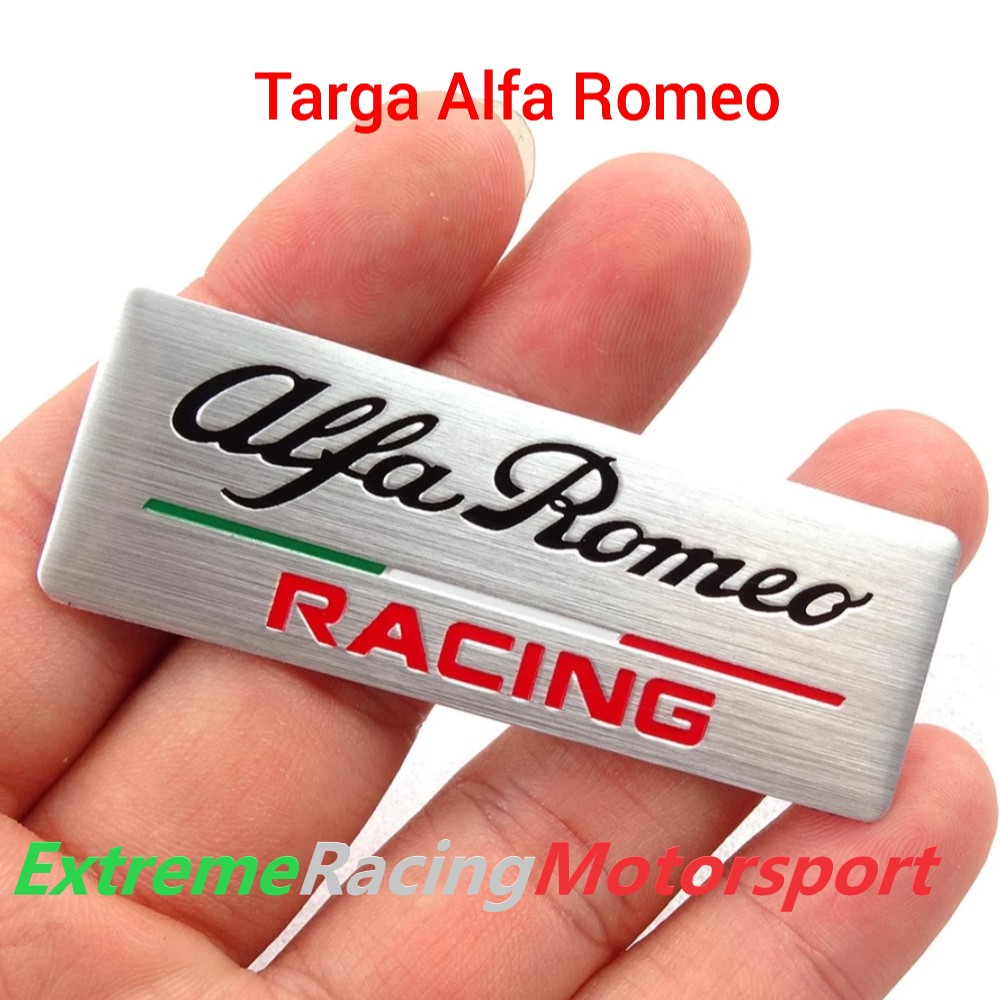 Xtreme Racing Decorazioni Auto e Adesivi Stemma Interno Alfa Romeo Racing adesivo alluminio Silver