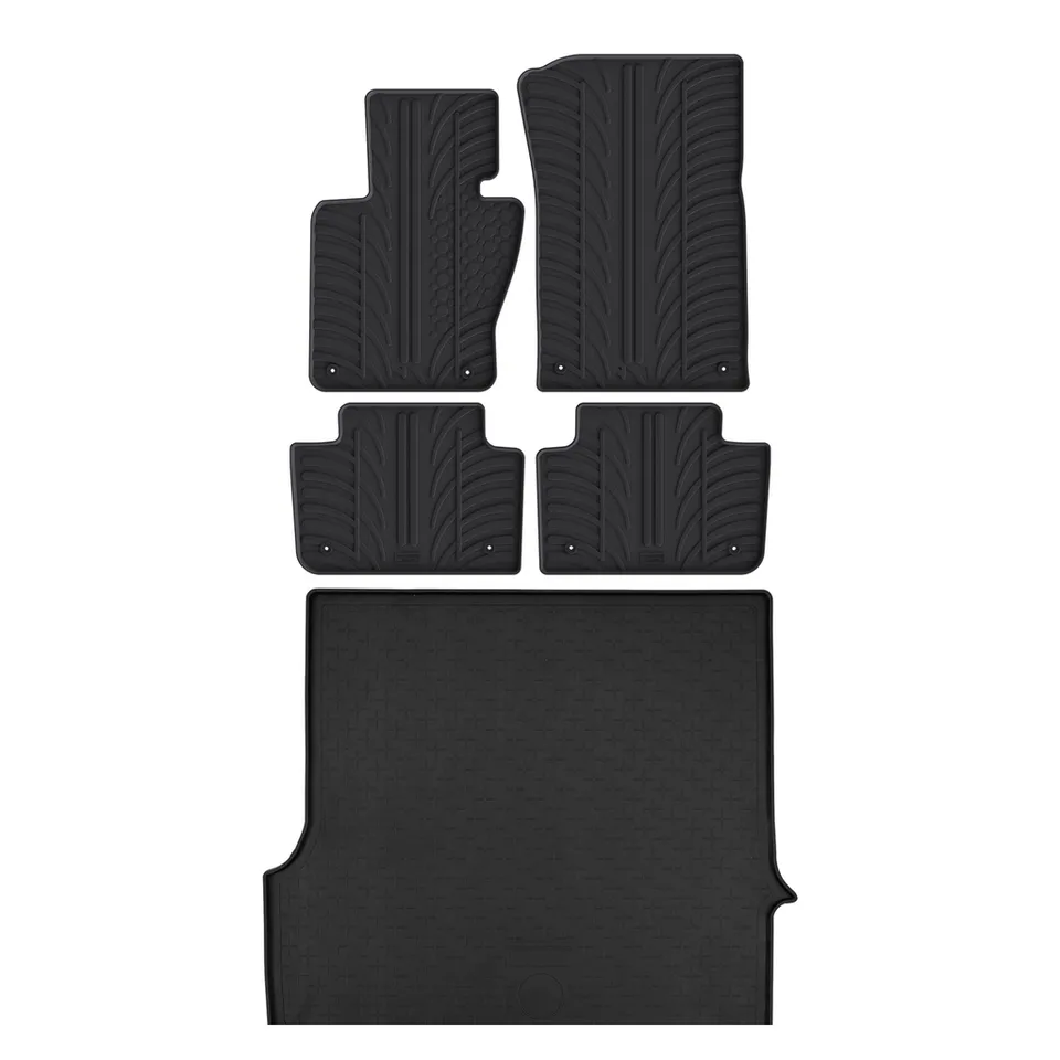 Travall Bundles BMW X3 Rubber Boot Liner and Rubber Car Mats Bundle (2003-2010)