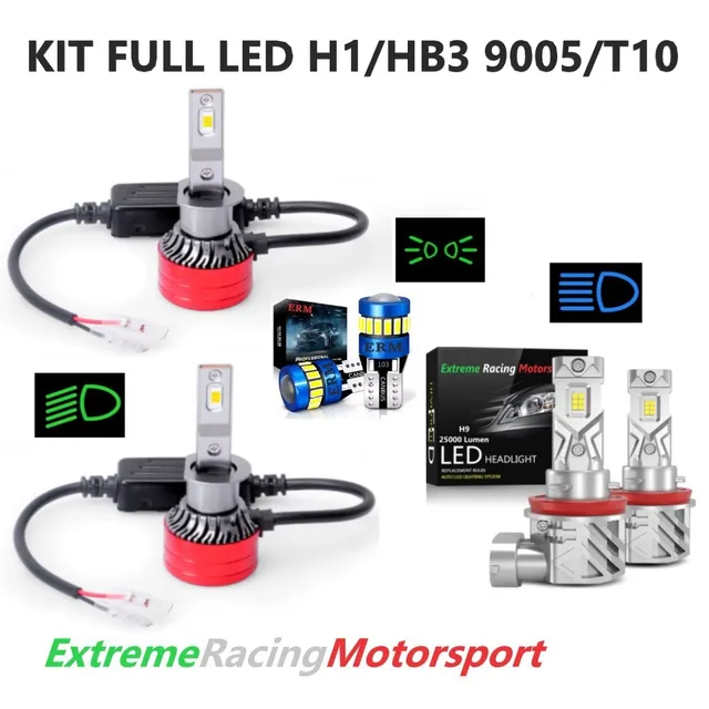 Xtreme Racing Kit Illuminazione LED T10/H1/HB3 9005 lampade 6000K
