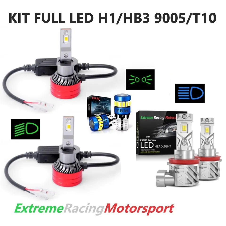 Xtreme Racing Kit Illuminazione LED T10/H1/HB3 9005 lampade 6000K