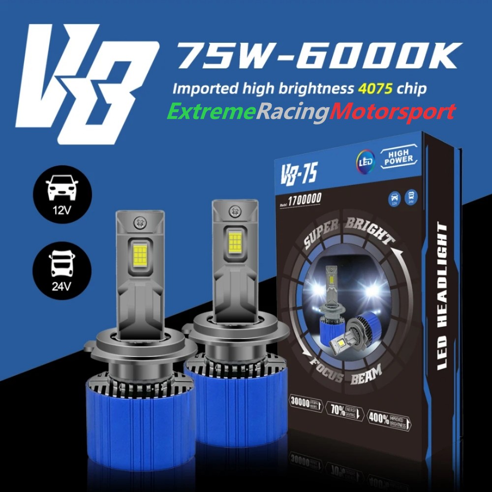 Xtreme Racing Lampadine LED ERM V8-75 H4 BiLED 6000K 2 pezzi
