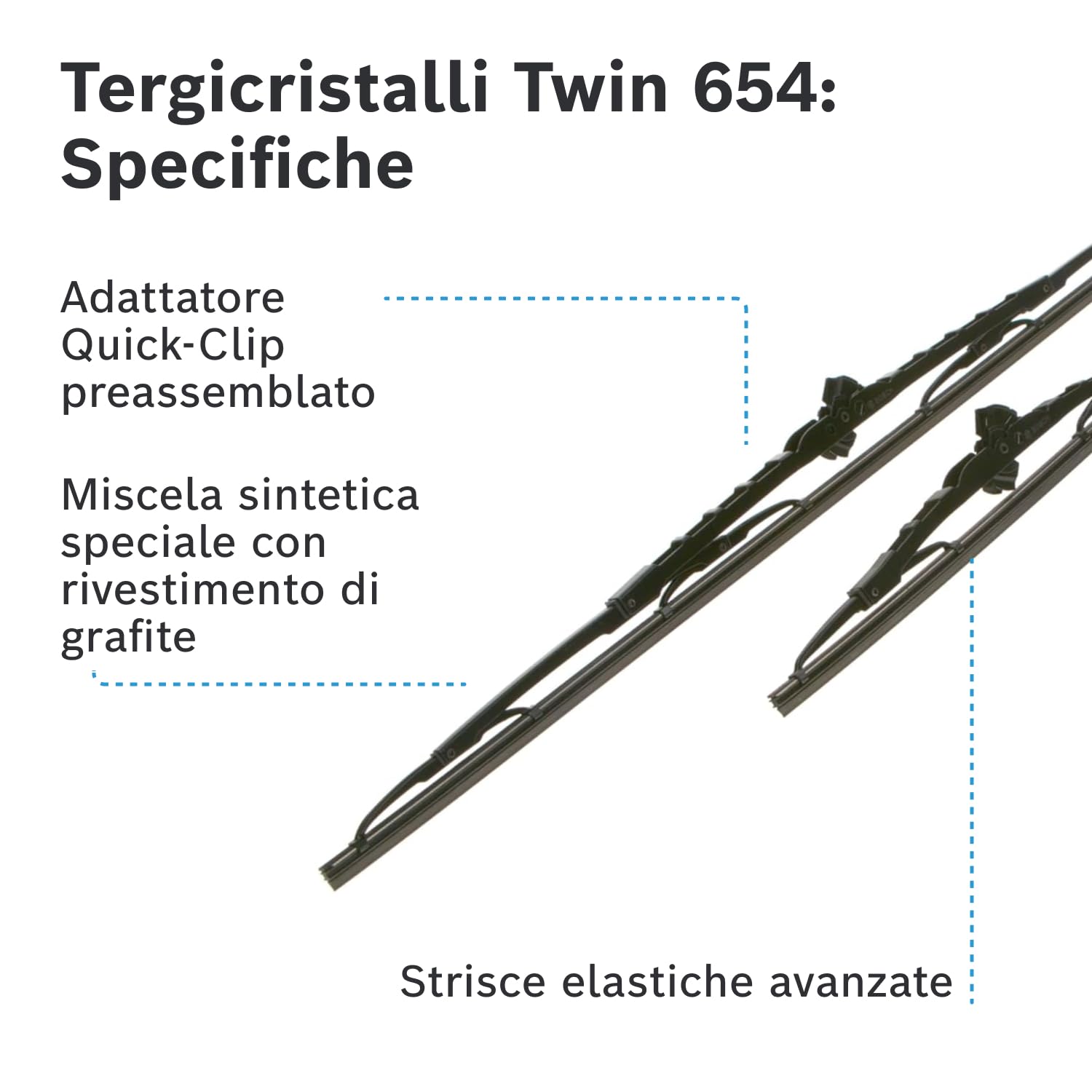 Bosch Spazzole tergicristallo 3397010299 anteriori 650/340 mm
