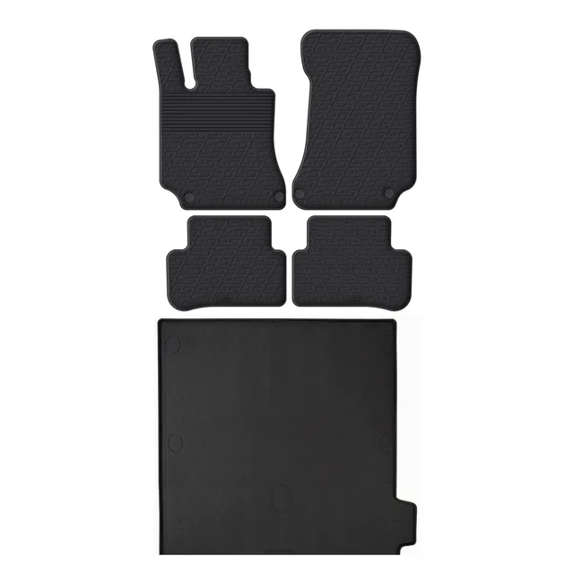 Travall Bundles Mercedes E-Class Rubber Boot Liner and Rubber Car Mats protezione interni 2013-2016