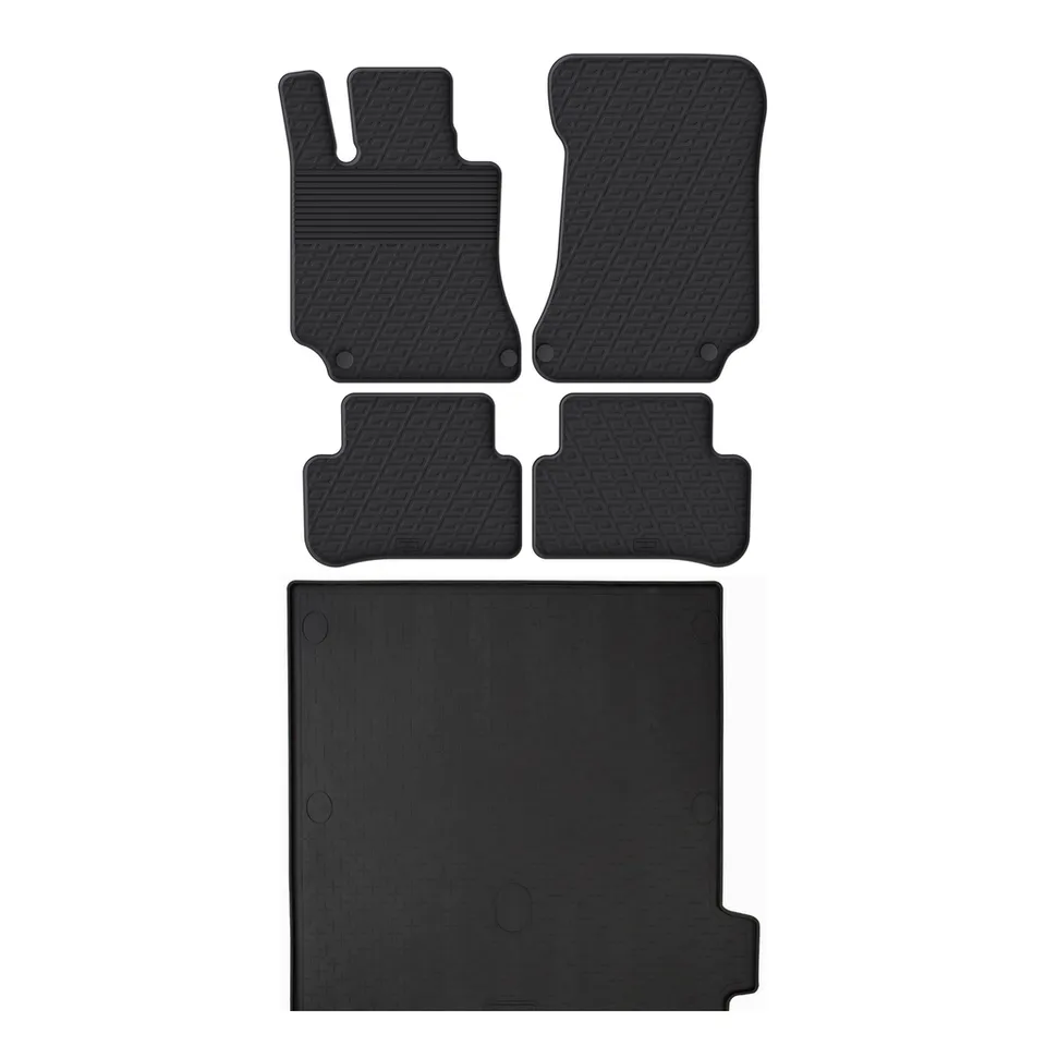 Travall Bundles Mercedes E-Class Rubber Boot Liner and Rubber Car Mats protezione interni 2013-2016