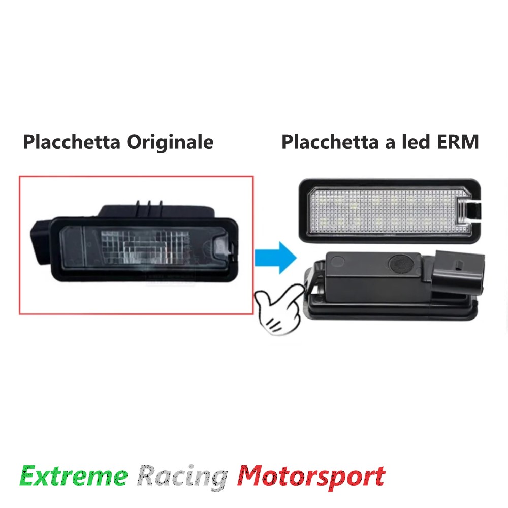 Xtreme Racing Accessori LED Placchette targa Volkswagen Phaeton 2001-2016 12 V coppia