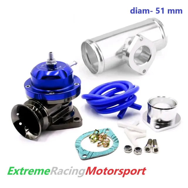 Xtreme Racing Impianto Carburante e Regolatori di Pressione ERM RS valvola pop off 51 mm blu