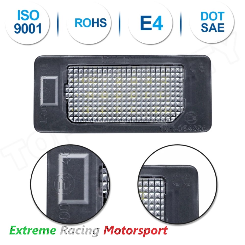 Xtreme Racing Accessori per Illuminazione LED Abarth 500 placchette LED targa coppia bianco IP68