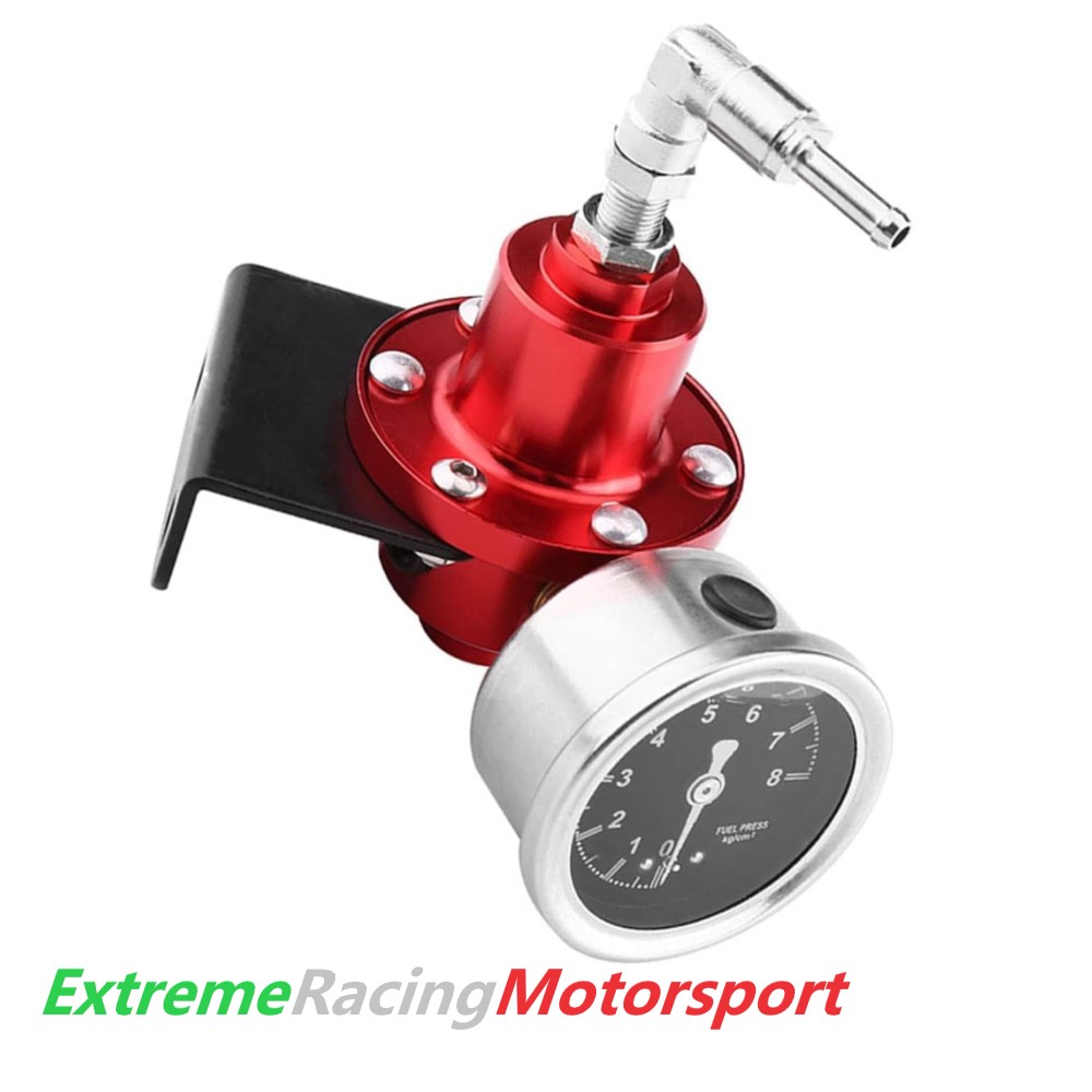Xtreme Racing Impianto Carburante e Regolatori di Pressione Regolatore Pressione Benzina RED 0–8 bar