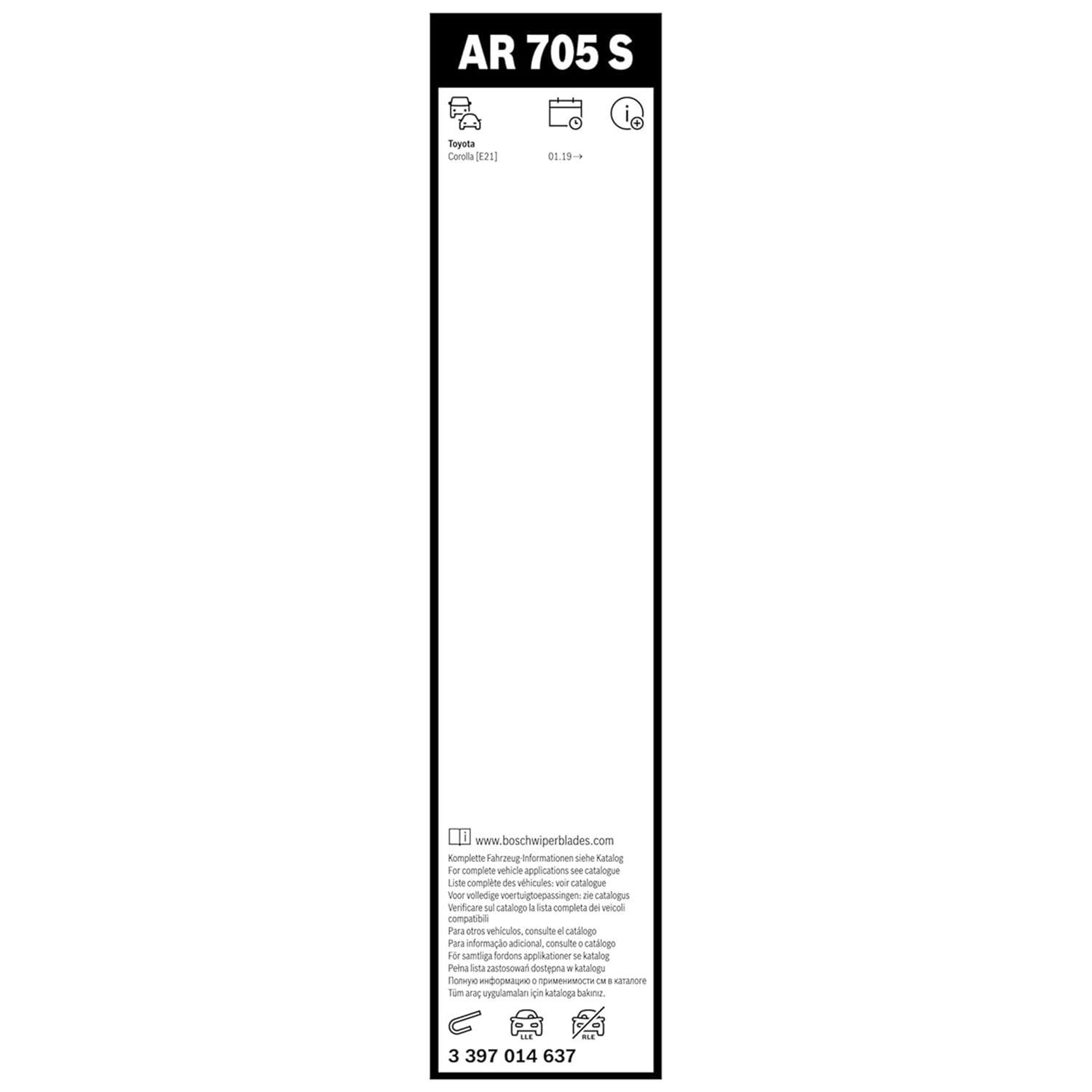 Bosch Spazzole tergicristallo Aerotwin Retrofit AR705S tergicristalli anteriori 2 pezzi
