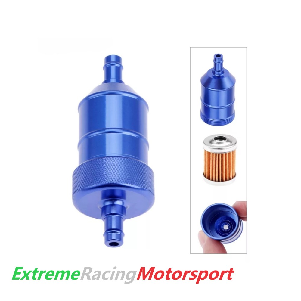 Xtreme Racing Filtri Olio e Carburante filtro carburante alluminio blu 78x30 mm 6 mm bassa pressione