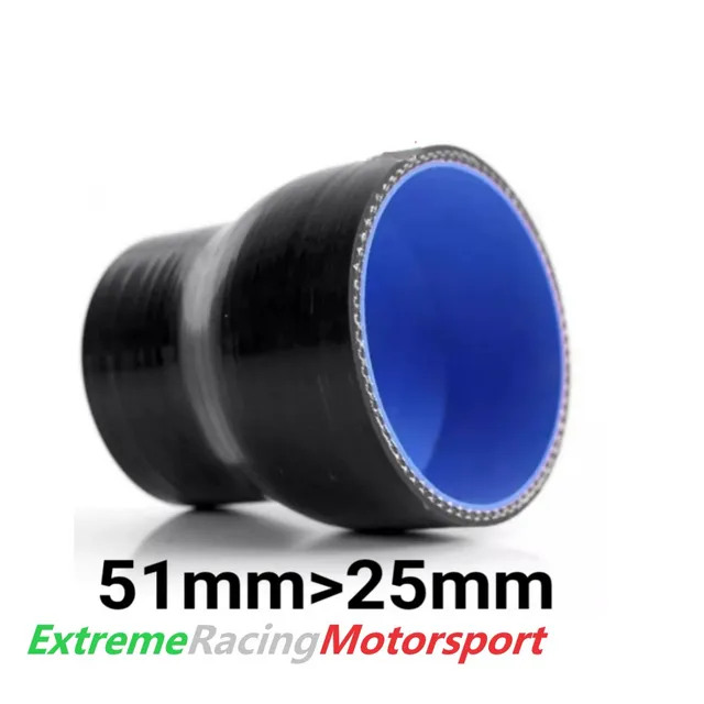 Xtreme Racing Impianto Carburante e Regolatori di Pressione raccordo ERM riduzione 51-25 mm silicone nero
