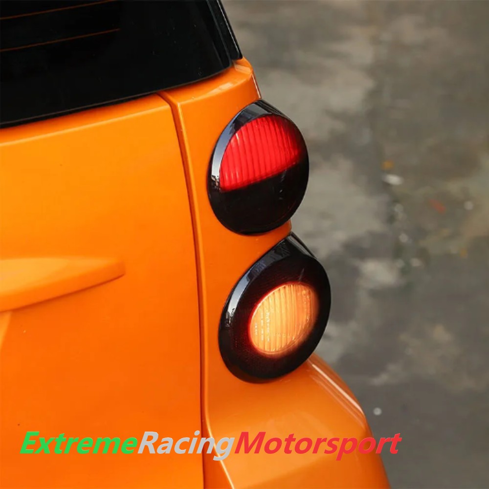 Xtreme Racing Decorazioni Auto e Adesivi Set Cover Fumè fari Smart 451 2007-2014 cover posteriori lucide