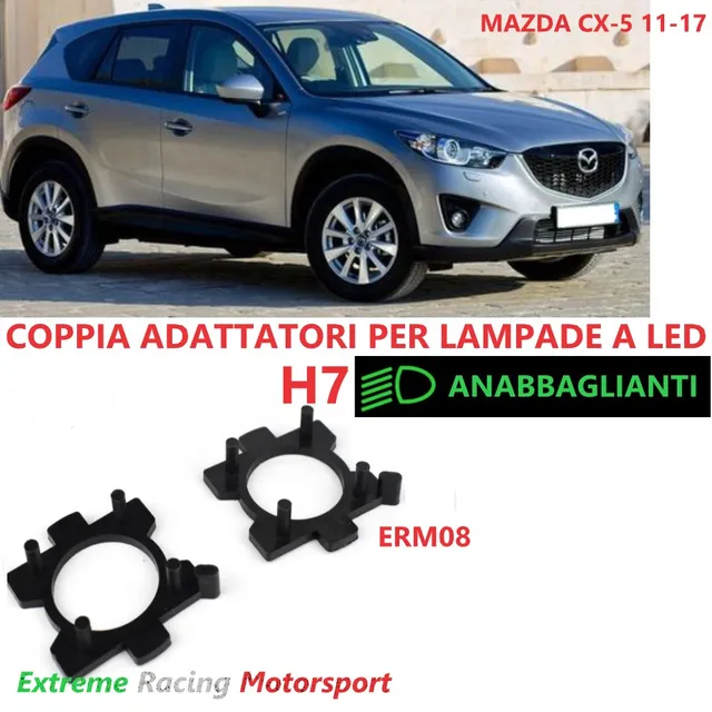 Xtreme Racing Accessori per Illuminazione LED Adattatori Portalampade ERM008 Mazda CX-5 11-17 H7