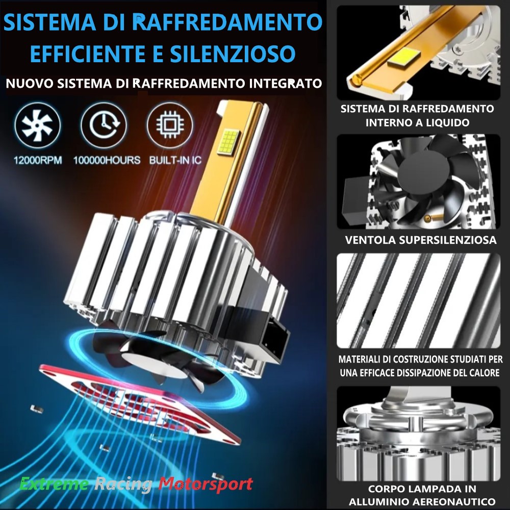 Xtreme Racing Kit Illuminazione LED Kit Conversione Lampade Led DSeries EVO D3S kit LED D3S 28000 lumen