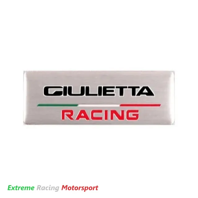 Xtreme Racing Decorazioni Auto e Adesivi Giulietta Racing stemma interno adesivo 6,5 × 2,3 cm silver