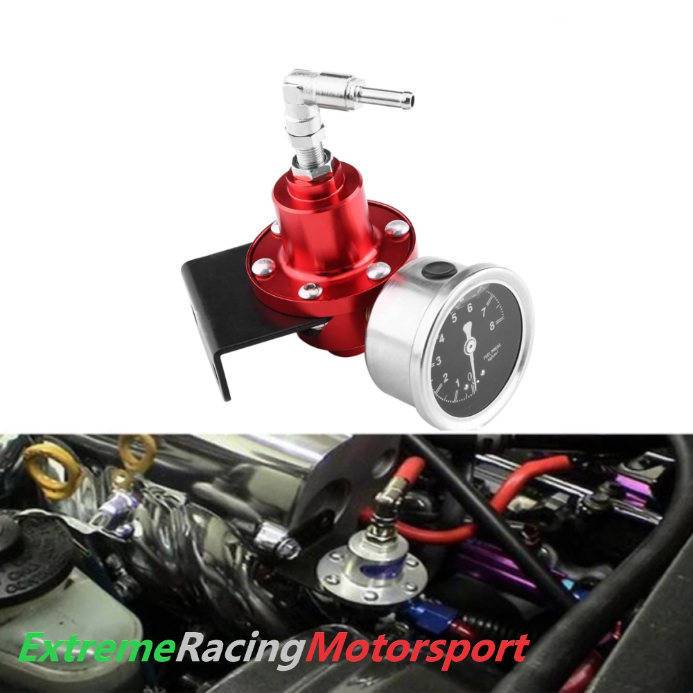 Xtreme Racing Impianto Carburante e Regolatori di Pressione Regolatore Pressione Benzina RED 0–8 bar