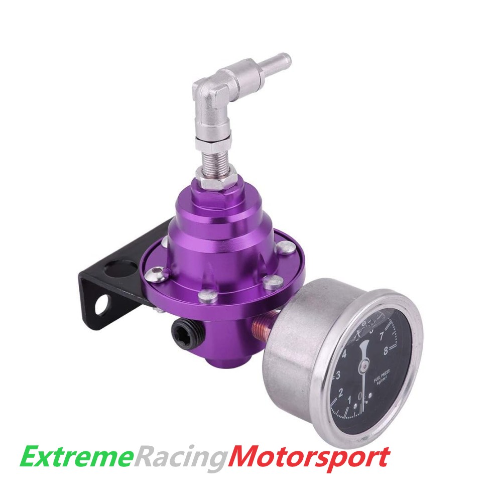 Xtreme Racing Impianto Carburante Regolatore pressione benzina viola 0-8 bar
