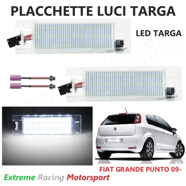 Xtreme Racing ERM PLLED placchette LED targa Fiat Grande Punto coppia 12 V