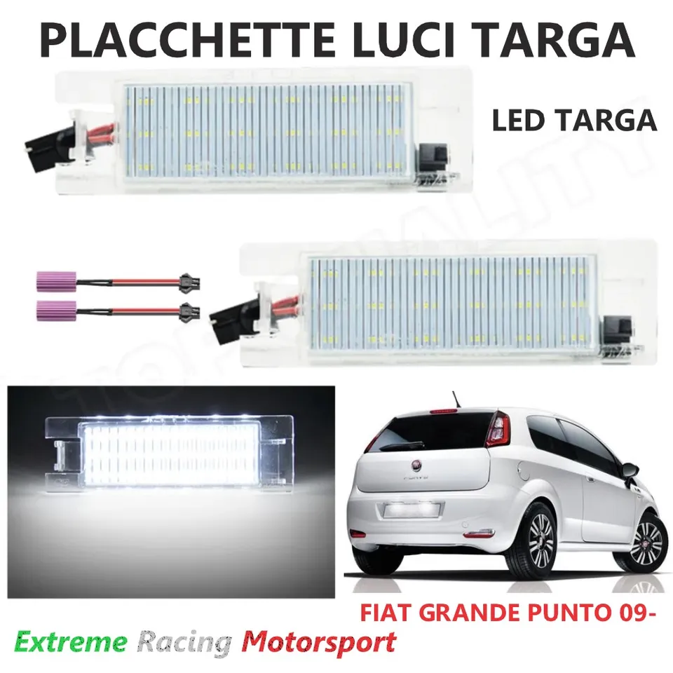 Xtreme Racing ERM PLLED placchette LED targa Fiat Grande Punto coppia 12 V