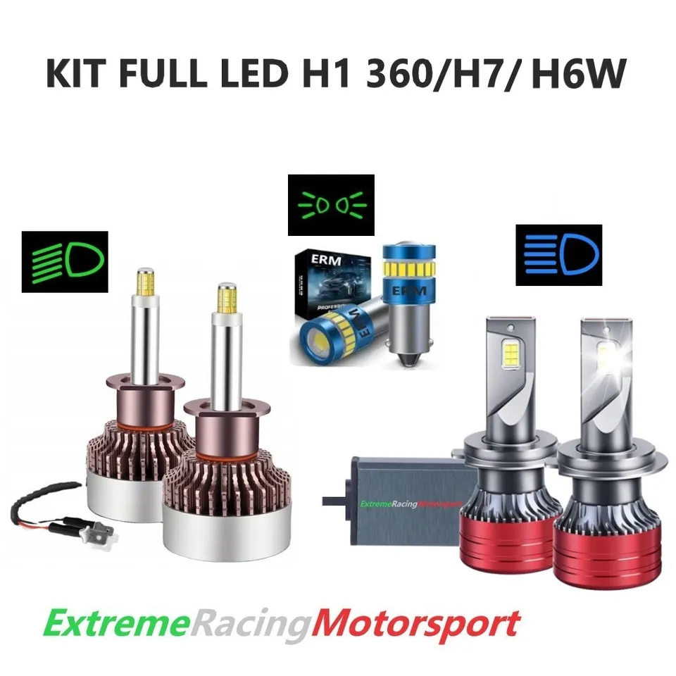 Xtreme Racing Kit Illuminazione LED H6W/H1 360° 25K/H7 Full LED 6000K CANBUS