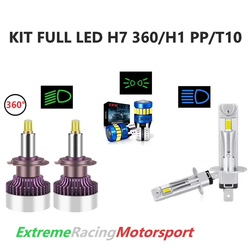 Xtreme Racing Kit Illuminazione LED FULL LED T10/H7 360° 25K/H1 PP bianco 6000 K