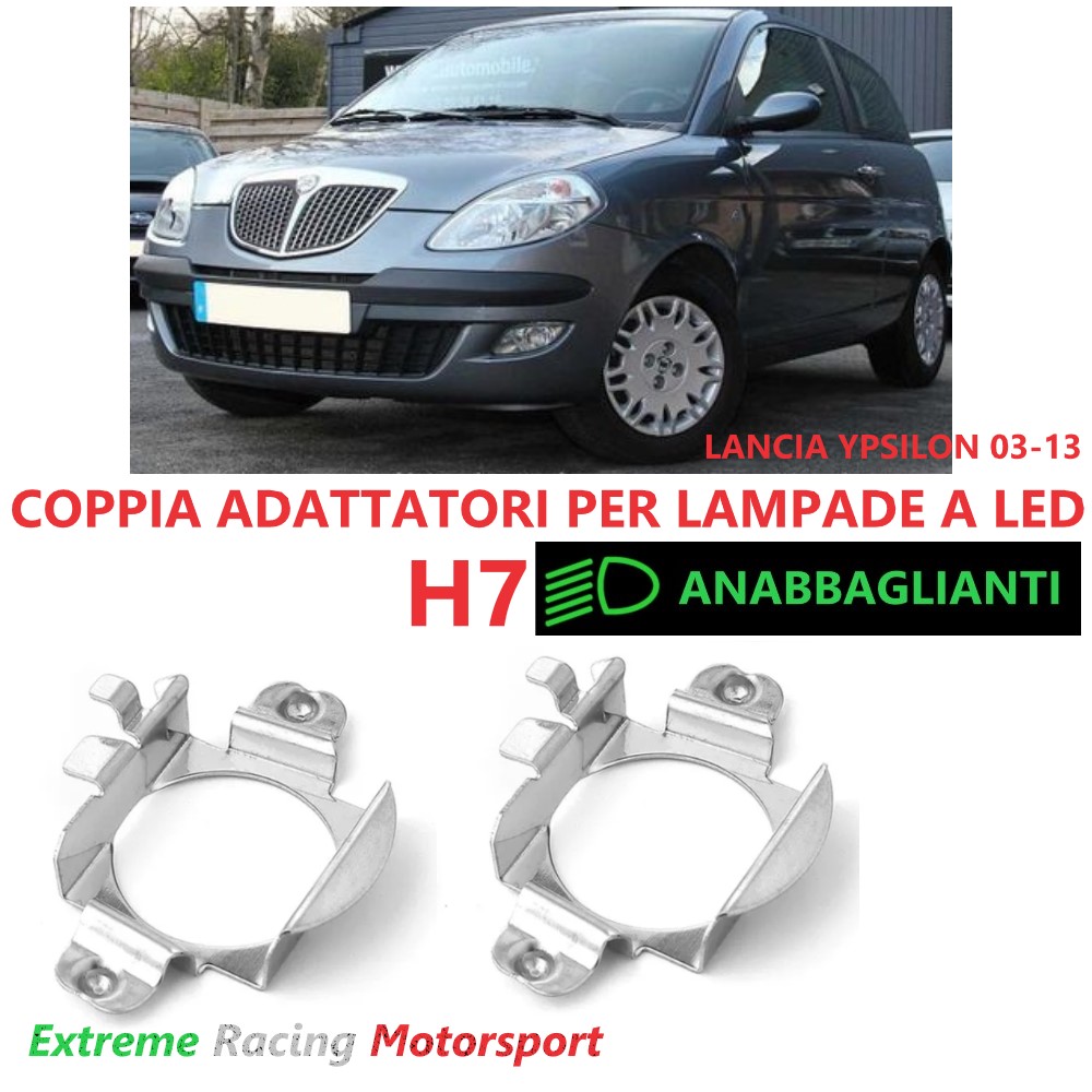 Xtreme Racing Accessori per Illuminazione LED ERM004 adattatori H7 2 pezzi metallo