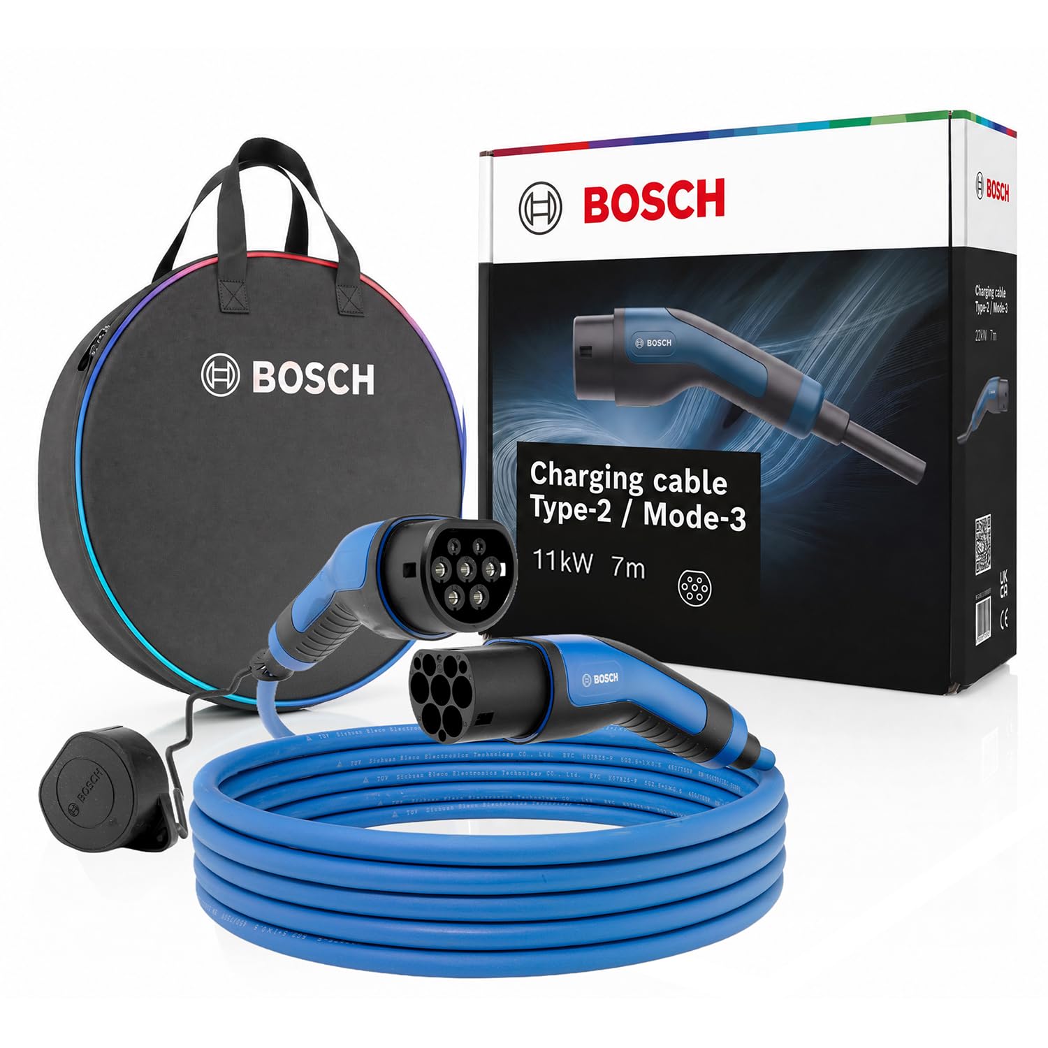 Bosch Accessori cavo ricarica auto elettrica Tipo 2 22 kW 5 m IP54