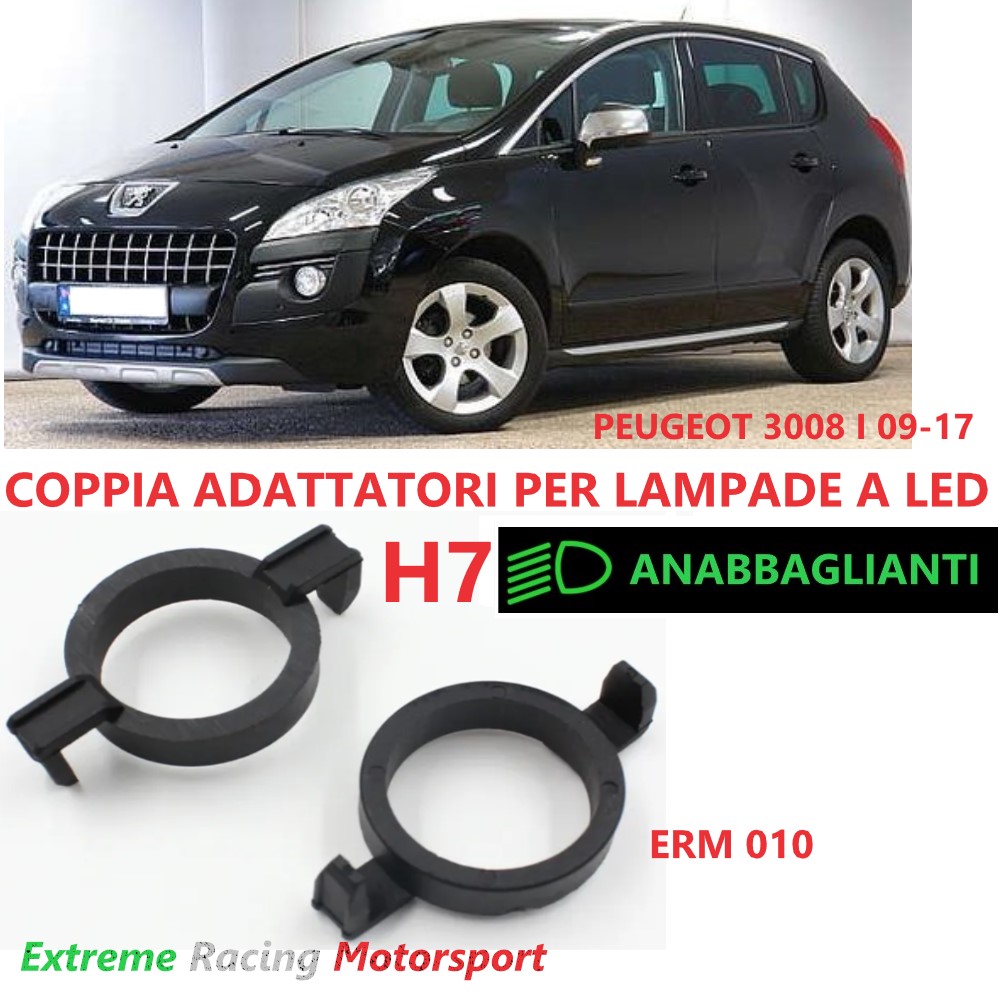 Xtreme Racing Accessori per Illuminazione LED ERM010 adattatori H7 Peugeot 3008 I 09-17