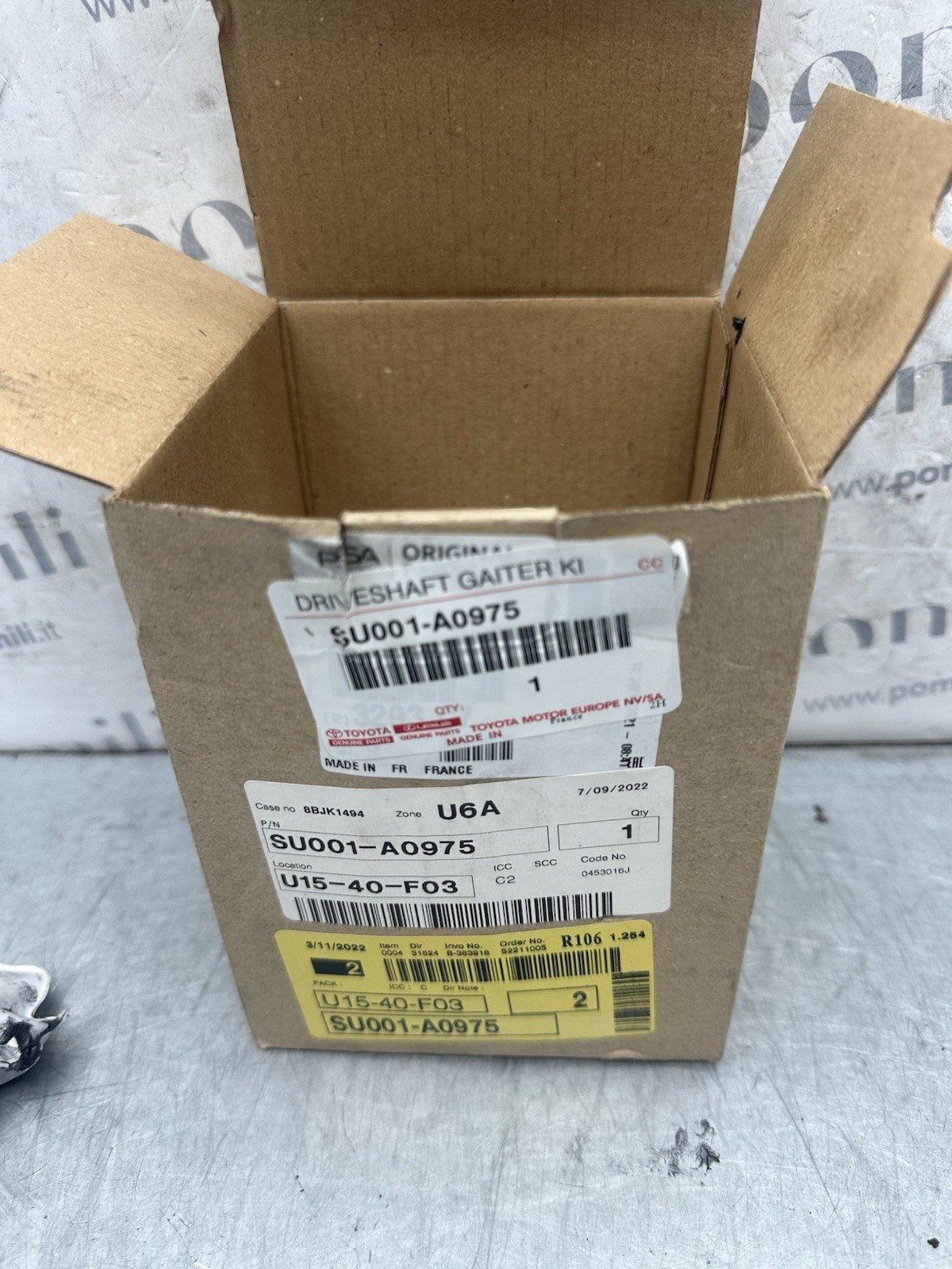 Pomili Cambio e trasmissioni SU001-A0975 kit cuffia albero motore nuovo